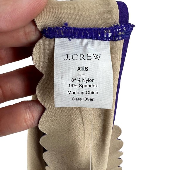 J. Crew Womens Scalloped Edge Low Rise Bikini Bottom Purple Size XXS - Picture 6 of 8